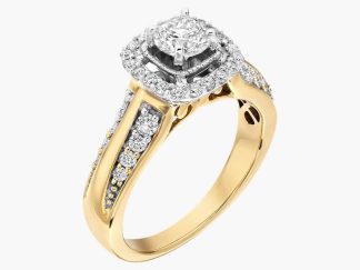 Band Ring in Platinum With Diamonds