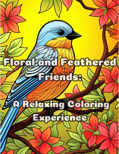 Floral and Feathered Friends A Relaxing Coloring Experience/Digital Download! - Image 2