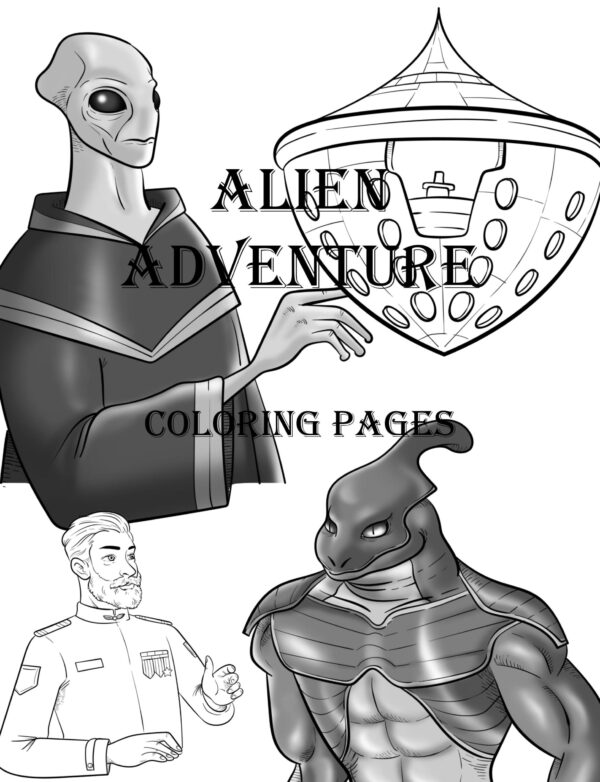 Alien Adventure Coloring Pages-PRINTABLE - Image 2
