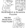 Word Search and Scramble Puzzles for KIDS! PRINTABLE! - Image 2