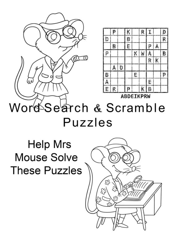 Word Search and Scramble Puzzles for KIDS! PRINTABLE! - Image 2