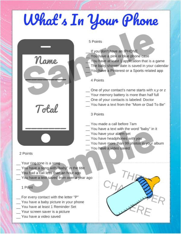 Your Baby Shower GAME BUNDLE! Printable...DIGITAL DOWNLOAD! - Image 4