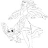 GIRLS AND THEIR SOUL ANIMALS COLORING PAGES! KIDS VERSION.. PRINTABLES...Digital Download... - Image 4