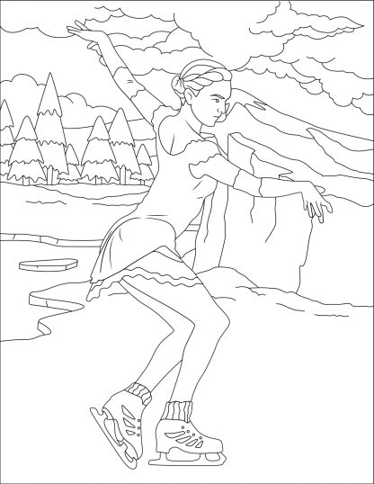 Talented Female Ice Skaters Coloring Pages! PRINTABLES.. Digital Download - Image 5