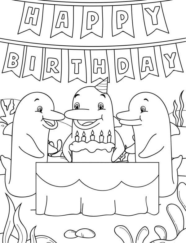 A Dolphin's Life Coloring Book For KIDS! Printable...Digital Download... - Image 2