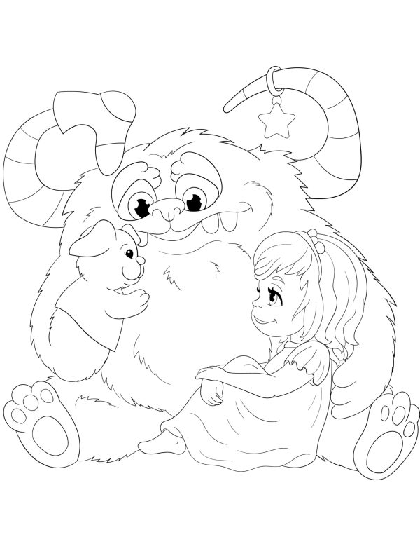KIDS & Their MONSTER Buddies Coloring Pages! PRINTABLES...Digital.. - Image 3