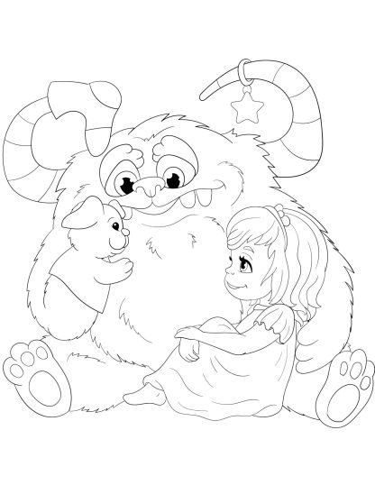 KIDS & Their MONSTER Buddies Coloring Pages! PRINTABLES...Digital.. - Image 3