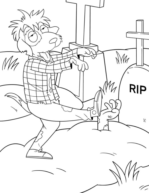 Halloween-Animals In Halloween Costumes Coloring Pages. PRINTABLE - Image 9