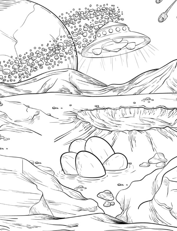 Alien Adventure Coloring Pages-PRINTABLE - Image 3