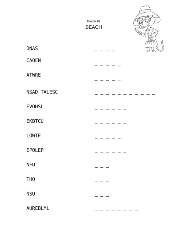 Word Search and Scramble Puzzles for KIDS! PRINTABLE! - Image 4