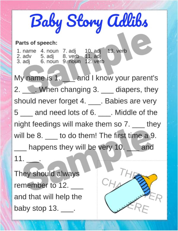 Your Baby Shower GAME BUNDLE! Printable...DIGITAL DOWNLOAD! - Image 5