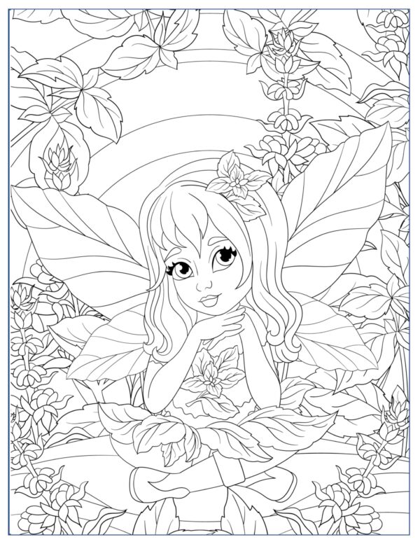 Herbal Princesses Coloring Pages For Adults...Printables/DIGITAL DOWNLOAD! - Image 4