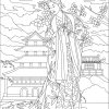 JAPANESE KIMONO WOMEN Coloring Pages...PRINTABLES! Digital Download. - Image 4