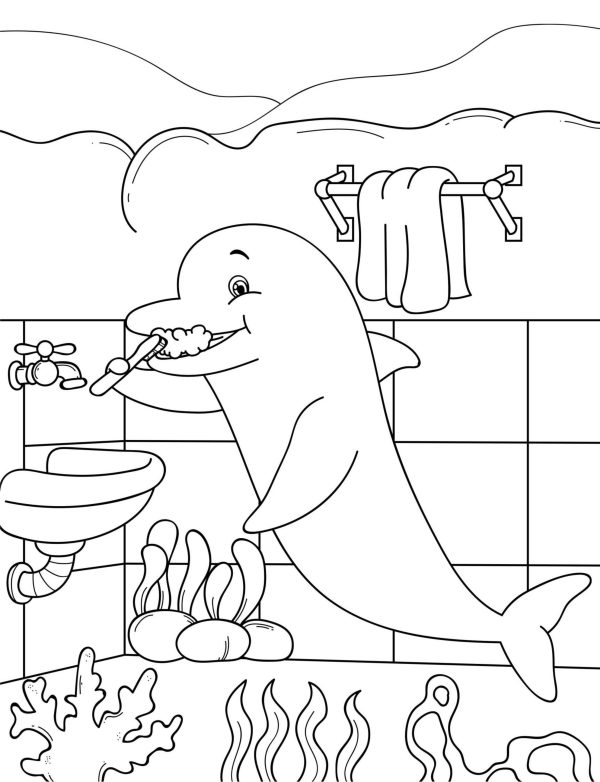 A Dolphin's Life Coloring Book For KIDS! Printable...Digital Download... - Image 3
