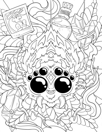 Halloween Spook-Tecular Weird Critters Coloring Pages-PRINTABLE - Image 6