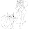 GIRLS AND THEIR SOUL ANIMALS COLORING PAGES! KIDS VERSION.. PRINTABLES...Digital Download... - Image 6