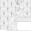 ART DECO WOMEN Coloring Pages....PRINTABLES! Digital Download - Image 5