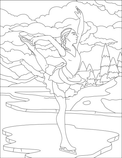 Talented Female Ice Skaters Coloring Pages! PRINTABLES.. Digital Download - Image 2