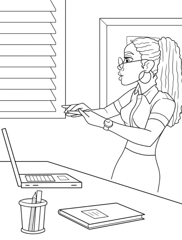 "Celebrate the Beauty of African American Women with this Coloring Book!" PRINTABLE - Image 4