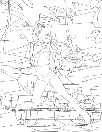 Amazon Warrior Women Printable Coloring Pages - Image 7