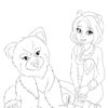 GIRLS AND THEIR SOUL ANIMALS COLORING PAGES! KIDS VERSION.. PRINTABLES...Digital Download... - Image 7