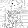 JAPANESE KIMONO WOMEN Coloring Pages...PRINTABLES! Digital Download. - Image 6