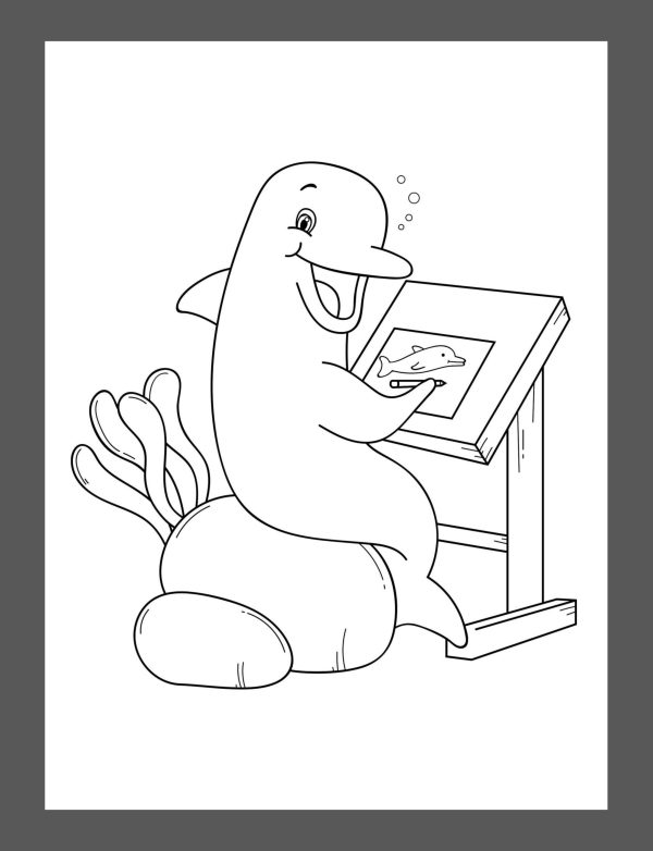 A Dolphin's Life Coloring Book For KIDS! Printable...Digital Download... - Image 5