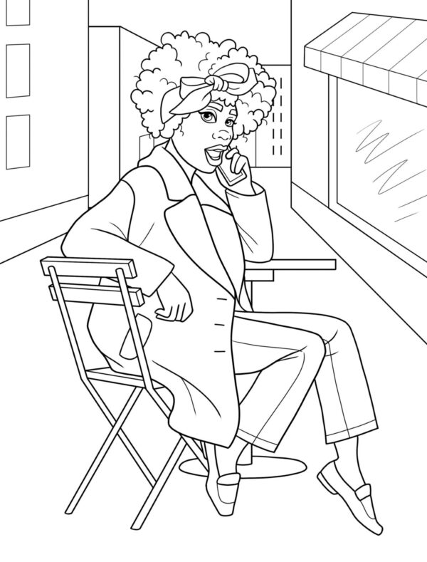 "Celebrate the Beauty of African American Women with this Coloring Book!" PRINTABLE - Image 5
