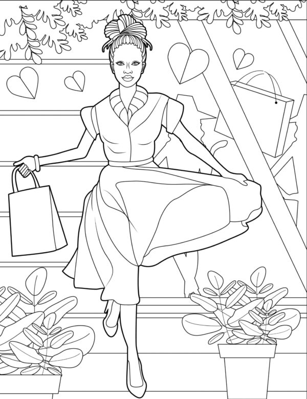 Sansa's Fashion Coloring Pages - PRINTABLE - Image 6