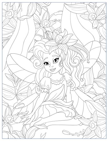 Herbal Princesses Coloring Pages For Adults...Printables/DIGITAL DOWNLOAD! - Image 7
