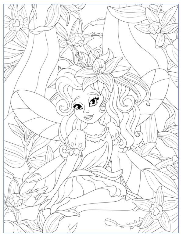 Herbal Princesses Coloring Pages For Adults...Printables/DIGITAL DOWNLOAD! - Image 7