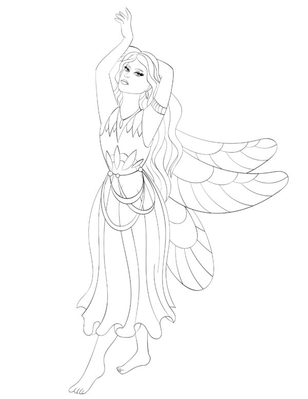 Magical Fairies 30 Printable Coloring Pages - Image 4