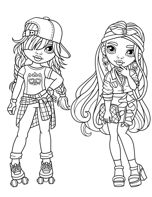 FASHION DOLL PAGEANT COLORING PAGES! Printables...Digital Download... - Image 7