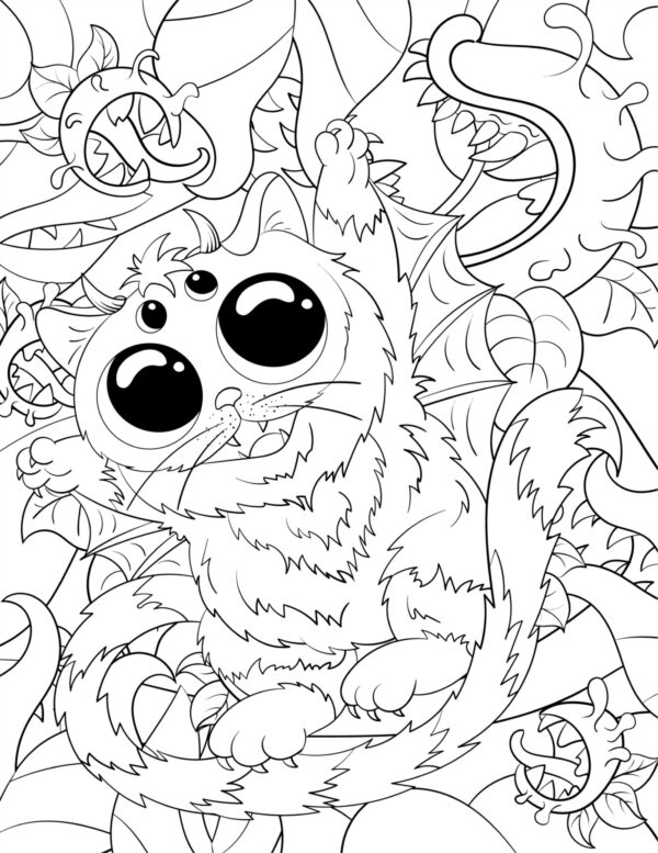 Halloween Spook-Tecular Weird Critters Coloring Pages-PRINTABLE - Image 9