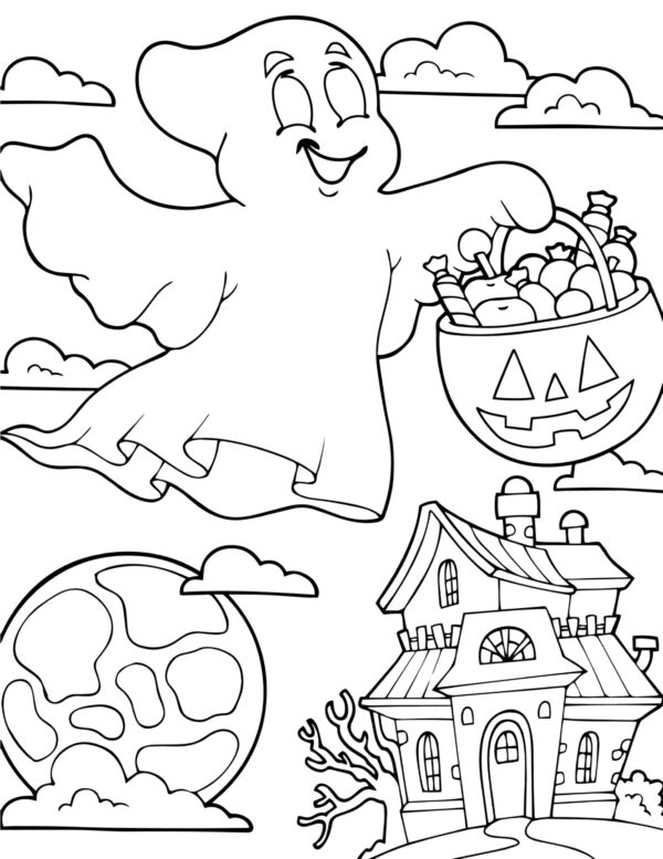 My Halloween Coloring Book For KIDS! Printable Coloring Pages. DIGITAL DOWNLOAD! - Image 3