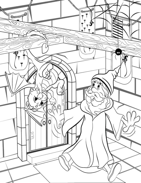 WIZARDS & DRAGONS - 30 Printable Coloring Pages - Image 7