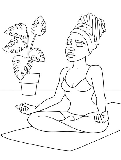 "Celebrate the Beauty of African American Women with this Coloring Book!" PRINTABLE - Image 7