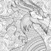 Dragon's Universe - Detailed Adult Coloring Pages...PRINTABLE - Image 7