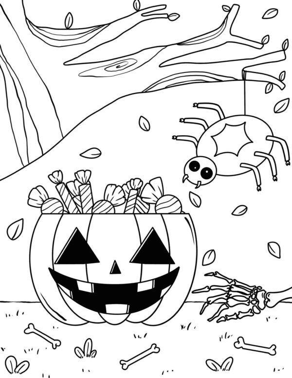 My Halloween Coloring Book For KIDS! Printable Coloring Pages. DIGITAL DOWNLOAD! - Image 4