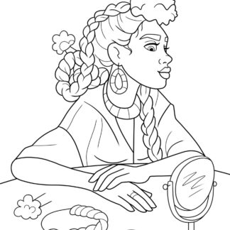 "Celebrate the Beauty of African American Women with this Coloring Book!" PRINTABLE - Image 8