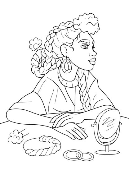 "Celebrate the Beauty of African American Women with this Coloring Book!" PRINTABLE - Image 8