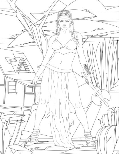 Amazon Warrior Women Printable Coloring Pages - Image 3