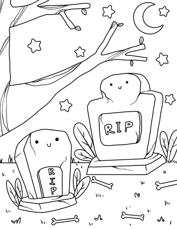 My Halloween Coloring Book For KIDS! Printable Coloring Pages. DIGITAL DOWNLOAD! - Image 5