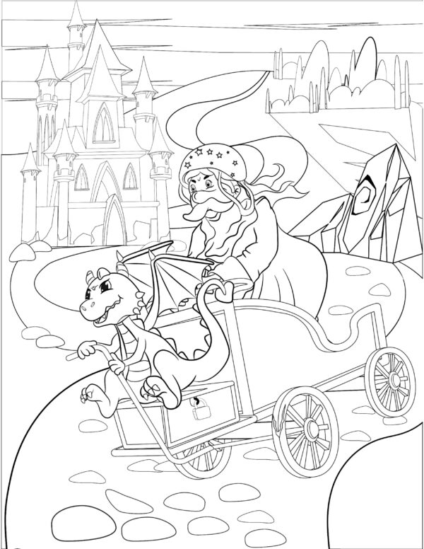 WIZARDS & DRAGONS - 30 Printable Coloring Pages - Image 5