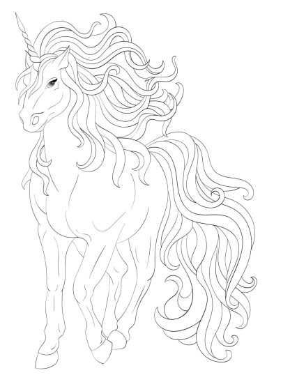 Mystical Unicorns 30 Printable Coloring Pages - Image 7