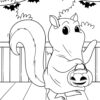 Halloween-Animals In Halloween Costumes Coloring Pages. PRINTABLE - Image 2