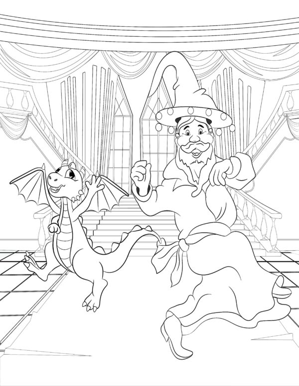 WIZARDS & DRAGONS - 30 Printable Coloring Pages - Image 3