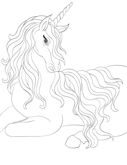 Mystical Unicorns 30 Printable Coloring Pages - Image 8