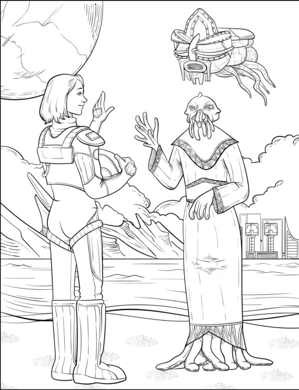 Alien Adventure Coloring Pages-PRINTABLE - Image 11