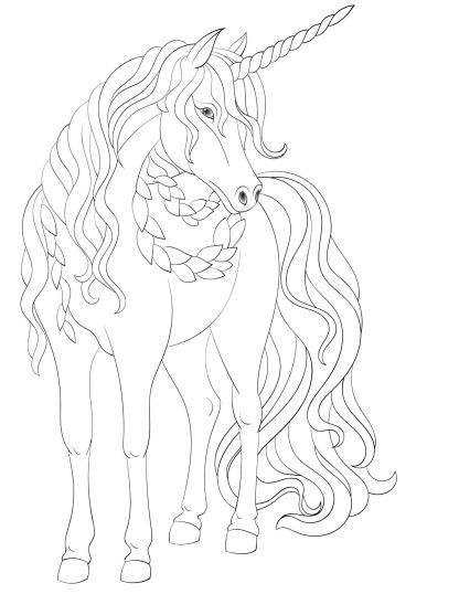 Mystical Unicorns 30 Printable Coloring Pages - Image 9